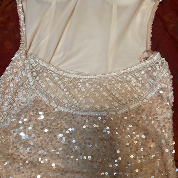 Blush Back Out Prom Dress